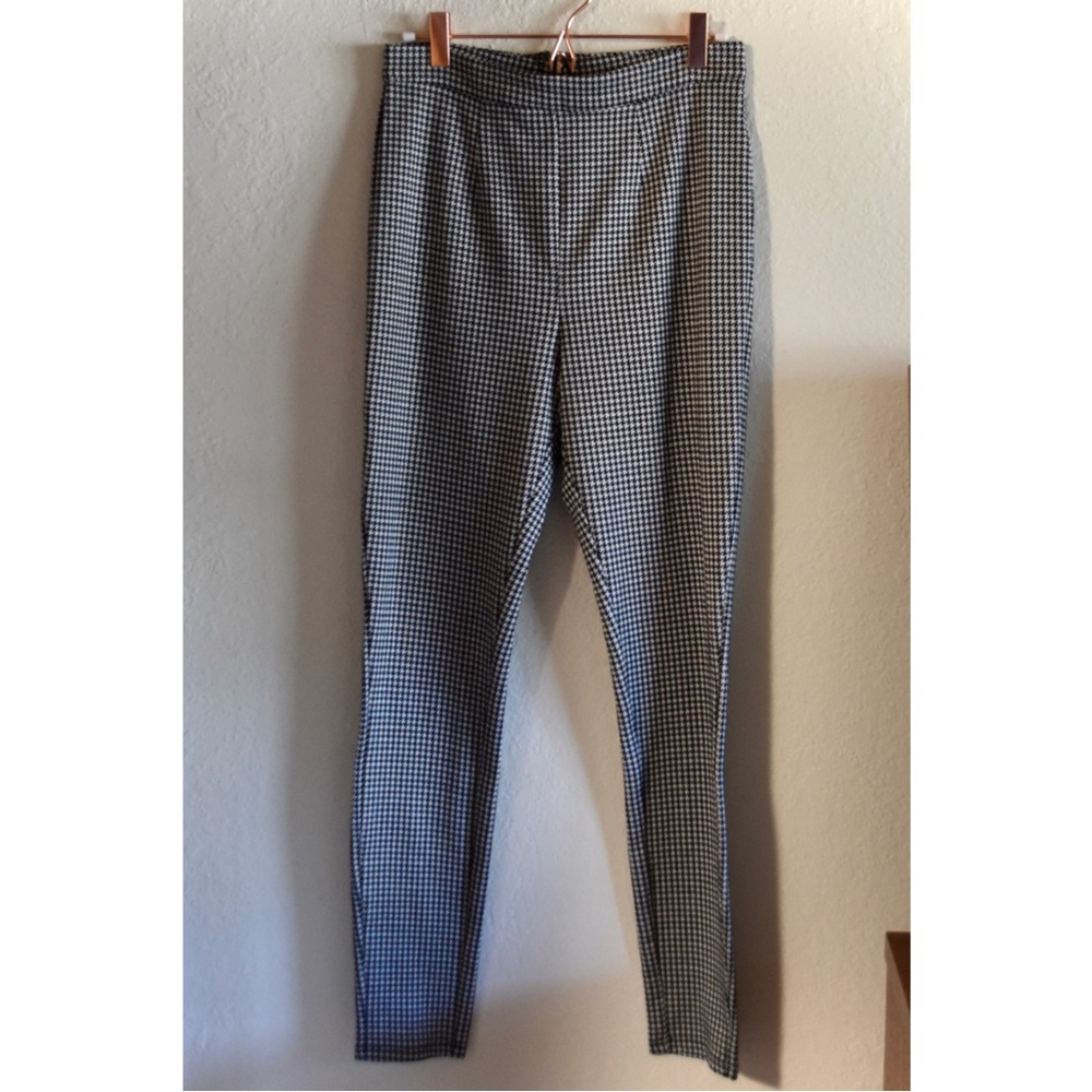 F21 Exclusive Houndstooth Midrise Mod Ankle Skinny Legging Pant
